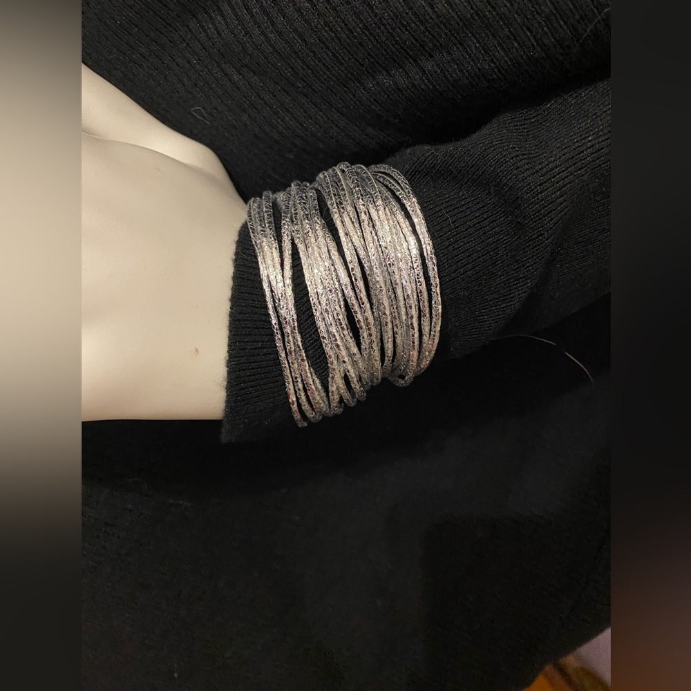 Park Lane Fashion Glittering Silver Wrap Bracelet